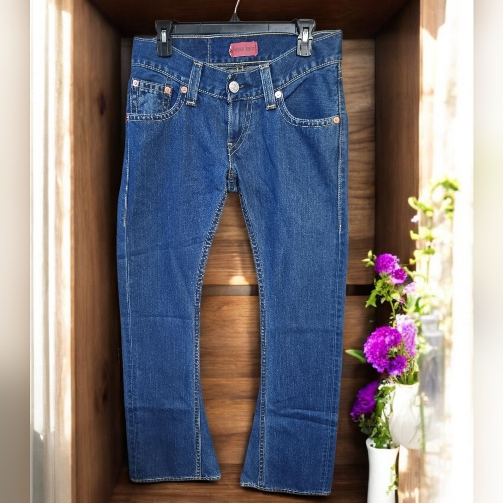 Levi's Vintage Tough Boot Low Rise Flare  Blue Women's Jeans